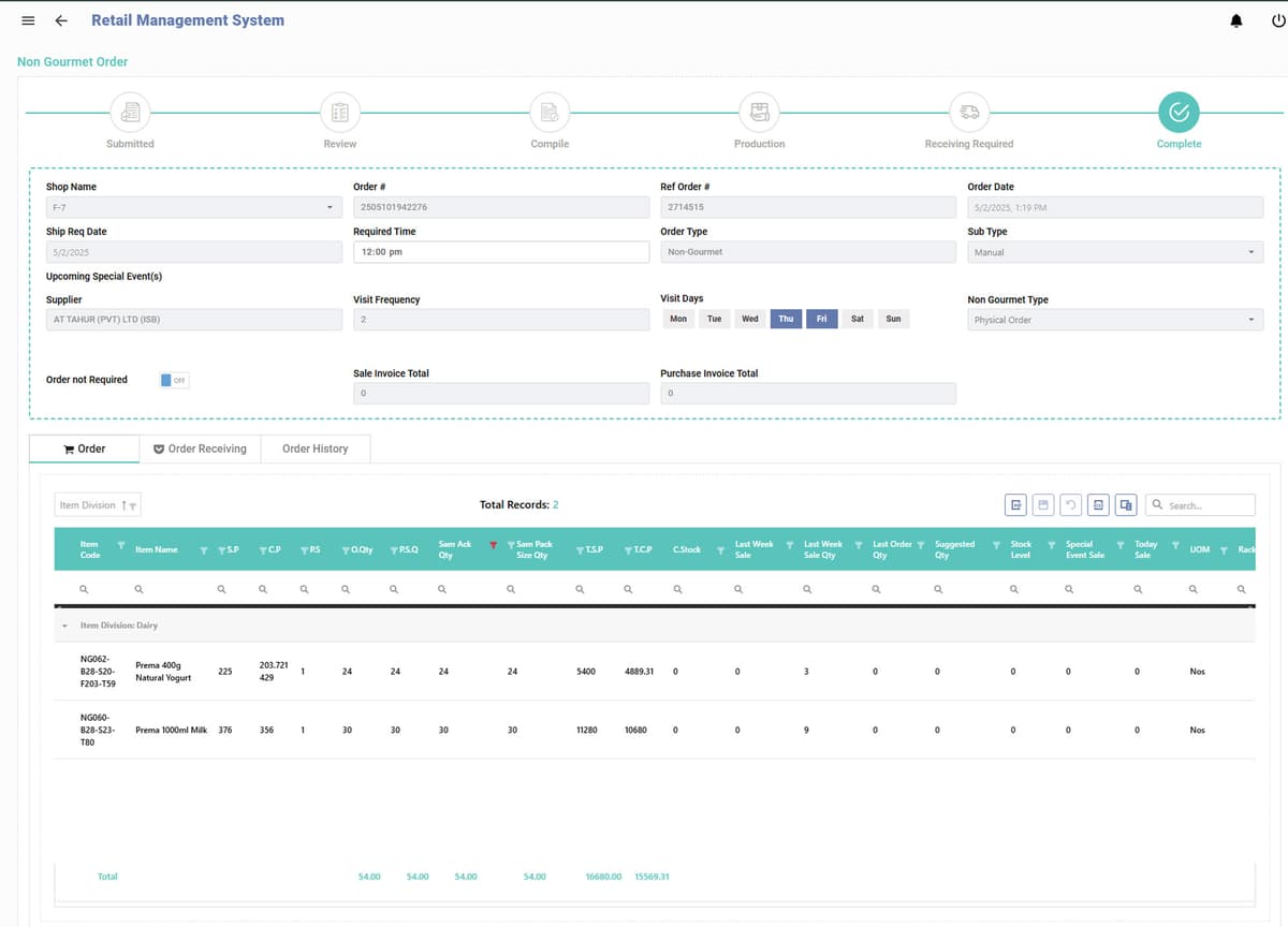 Order Management