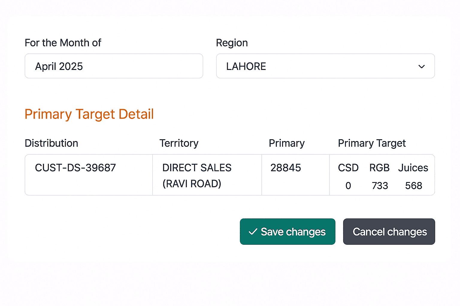 Settings Interface